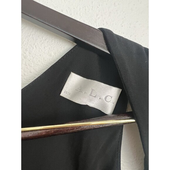 Vintage A.L.C. Black Sleeveless Cutout Maxi Dress Minimalist  XS Beach Coastal - Picture 6 of 7